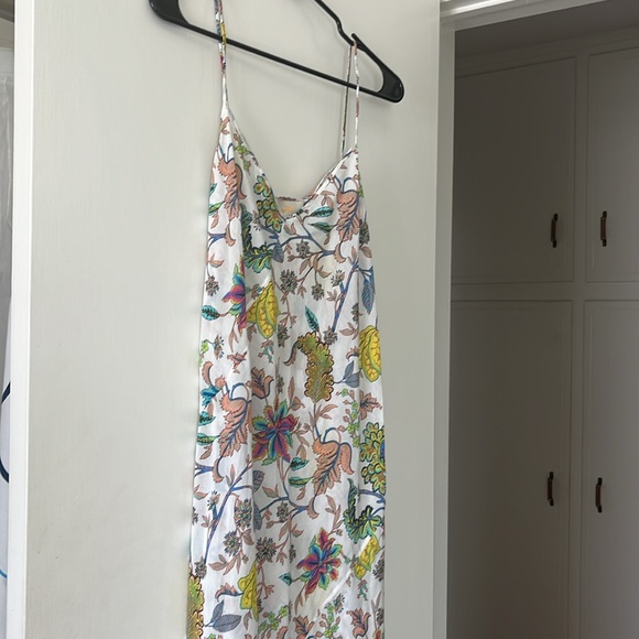 Diane Von Furstenberg Sleeveless Floral-Print Bias-cut Coverup Slip Dress - Picture 8 of 10